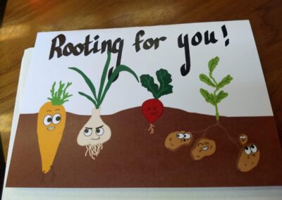 "Rooting for you!" sign