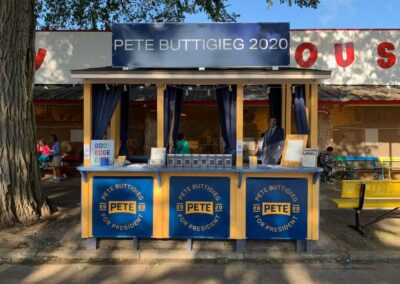 "Pete Butttigieg 2020" booth